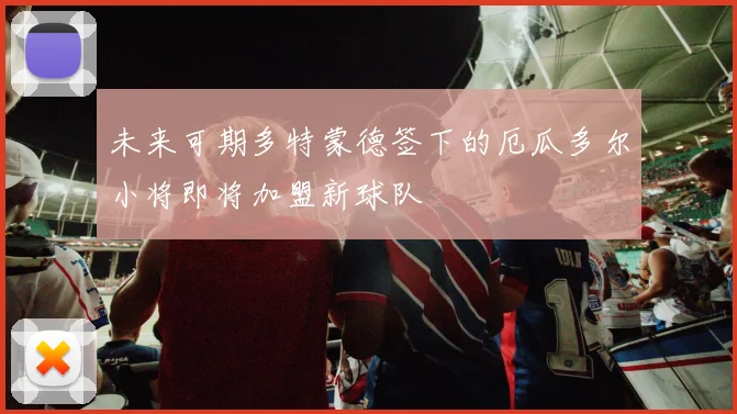 未来可期多特蒙德签下的厄瓜多尔小将即将加盟新球队